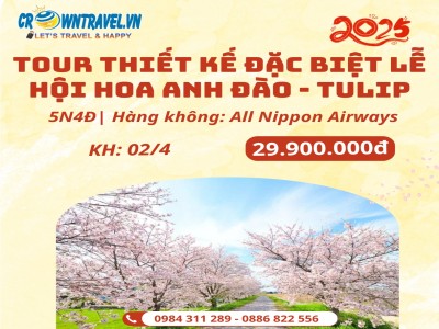 TOUR THIẾT KẾ ĐẶC BIỆT LỄ HỘI HOA ANH ĐÀO - TULIP 