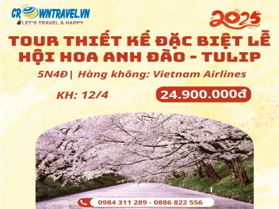 TOUR THIẾT KẾ ĐẶC BIỆT LỄ HỘI HOA ANH ĐÀO - TULIP 5N4Đ 