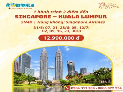 HÀ NỘI – SINGAPORE – KUALA LUMPUR – HÀ NỘI (SQ)